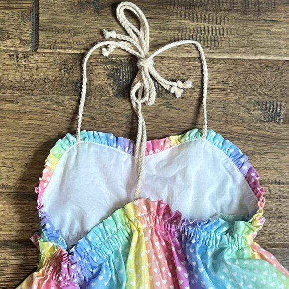 Le Petit Elle Zoe Rainbow Hearts Dress 6y - Picture 8 of 10